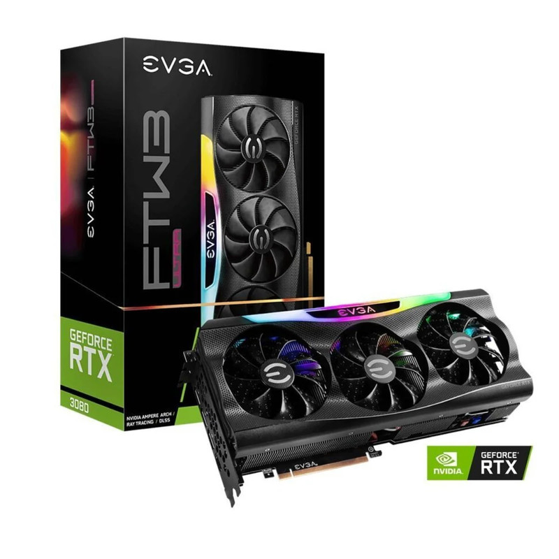 EVGA GeForce RTX 3080 FTW3 Ultra Gaming 10GB GDDR6X iCX3 Graphics Card - كرت الشاشة